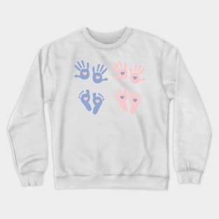 Baby hand and foot print Crewneck Sweatshirt